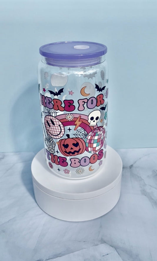 16oz Clear Halloween Glass Cup